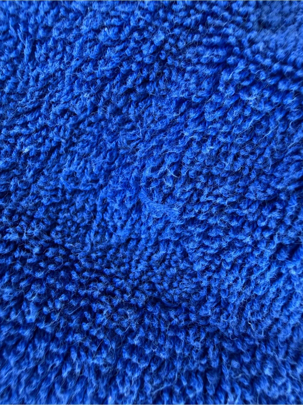 VTG Yves Saint Laurent YSL Bath Towel Bright Blue Embroidered Edge 25x41 France